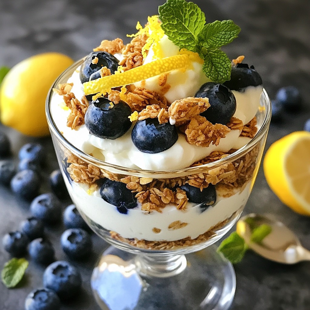 Blueberry Lemon Yogurt Parfait Fresh and Flavorful Delight