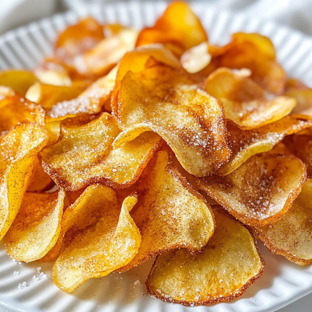 Cinnamon Sugar Apple Chips Simple Crispy Snack
