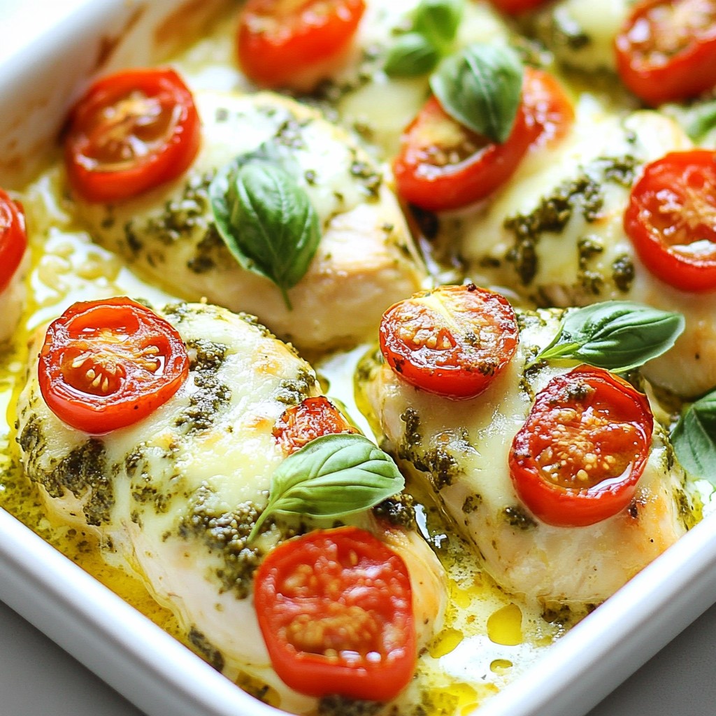 Creamy Pesto Chicken Bake Simple and Tasty Dish