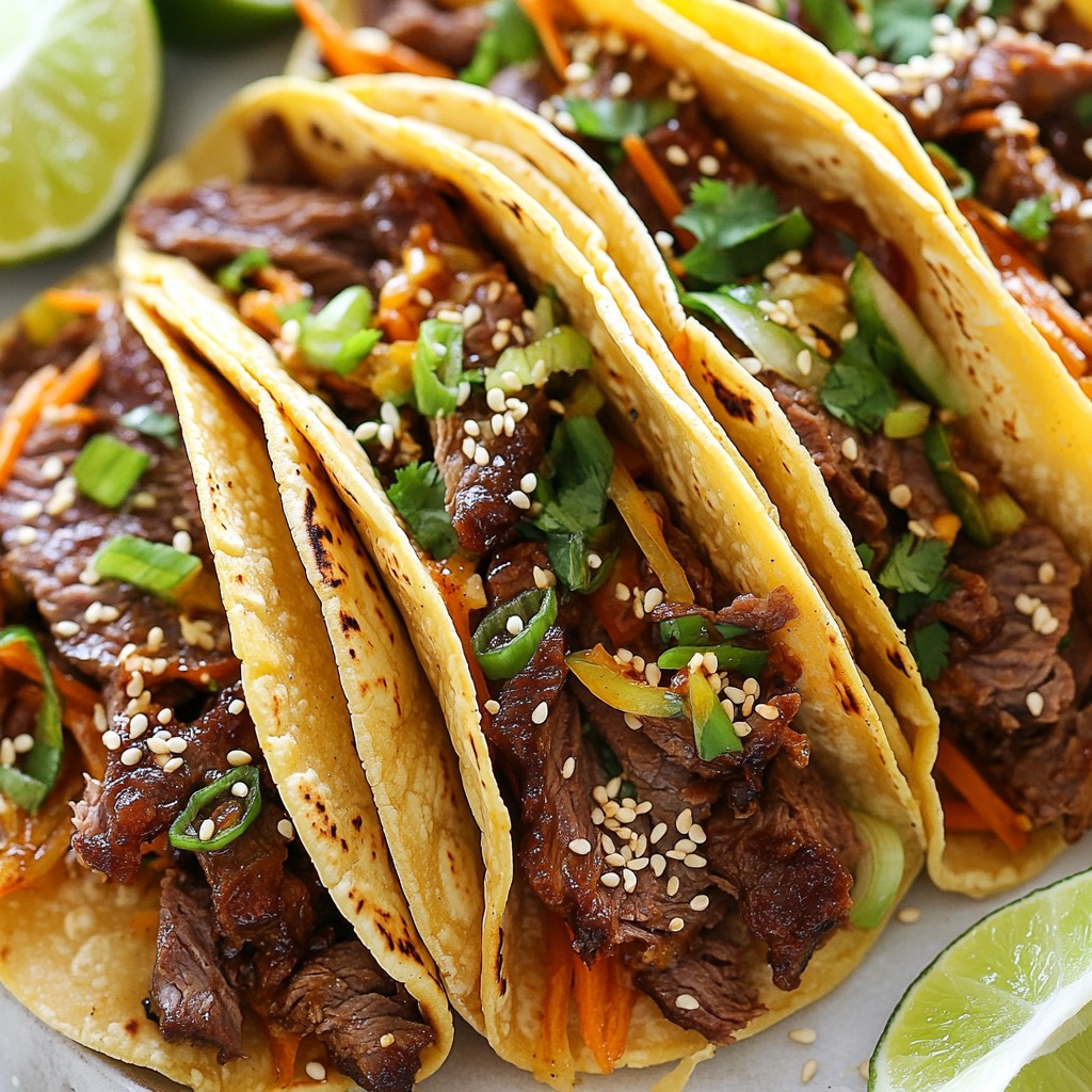 Spicy Korean Beef Bulgogi Tacos Flavorful Delight