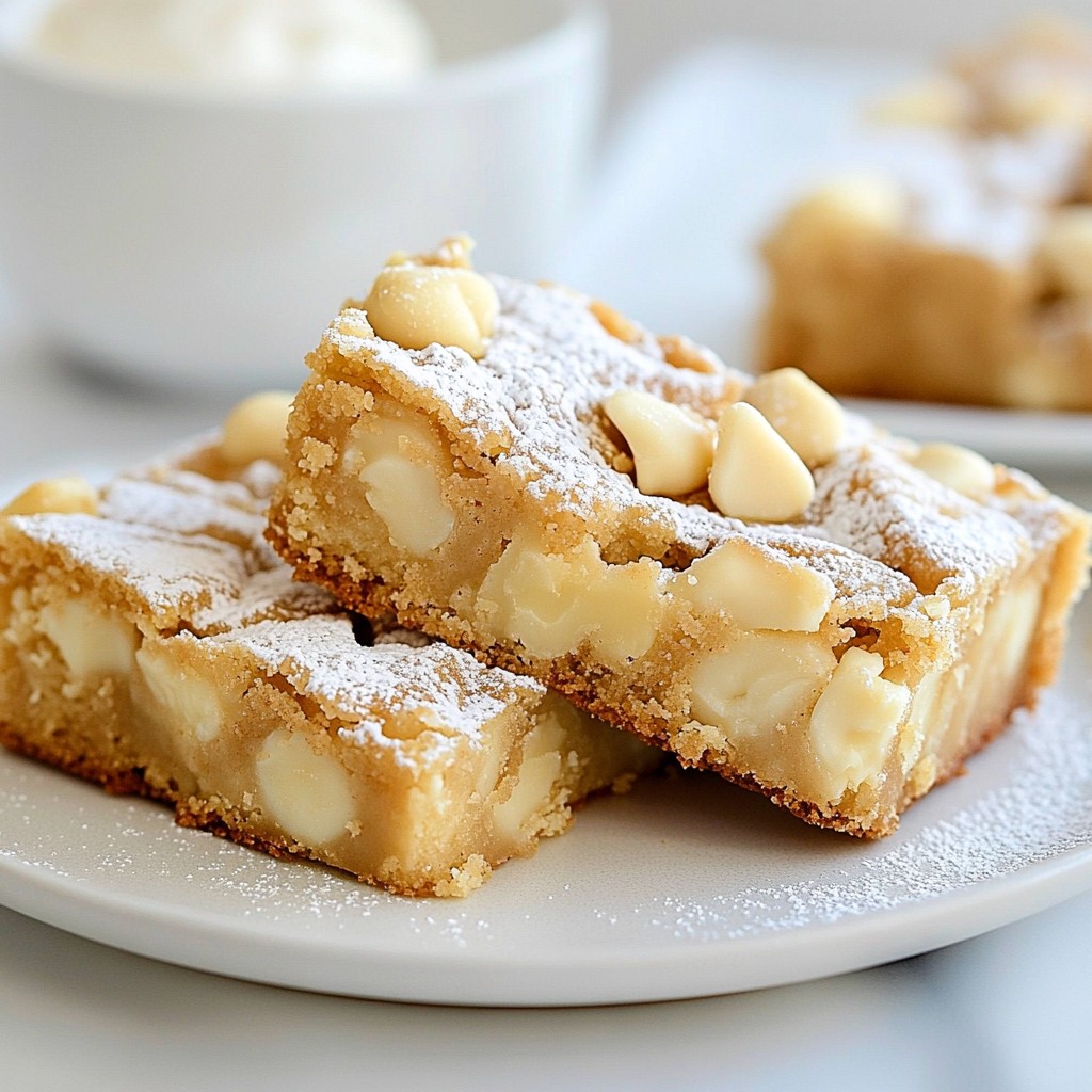 White Chocolate Macadamia Blondies Irresistible Treat