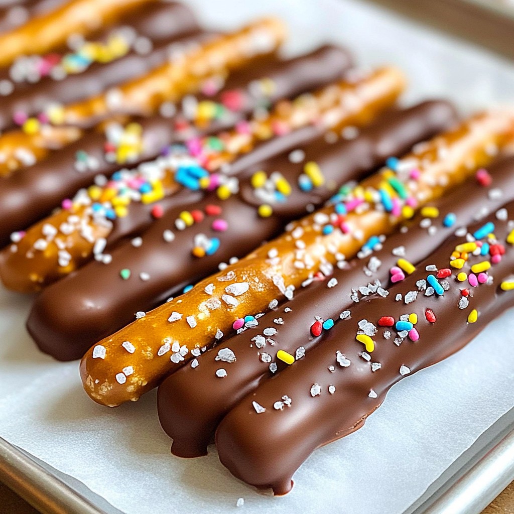 Chocolate Covered Pretzel Rods Easy and Fun Recipe