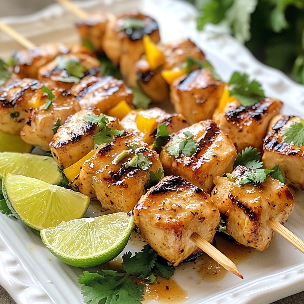 Honey Lime Grilled Chicken Skewers Fresh and Flavorful