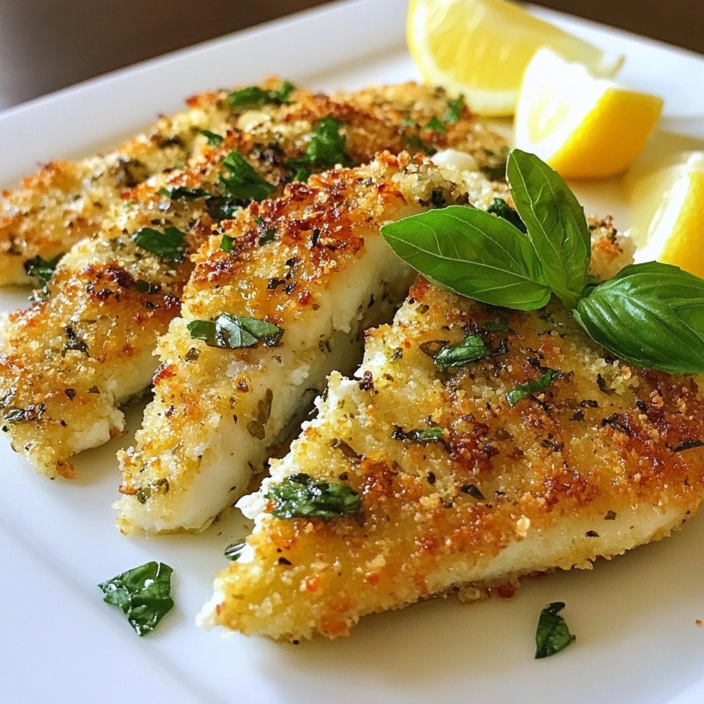 Gourmet Dinners Basil Parmesan Crusted Tilapia Delight