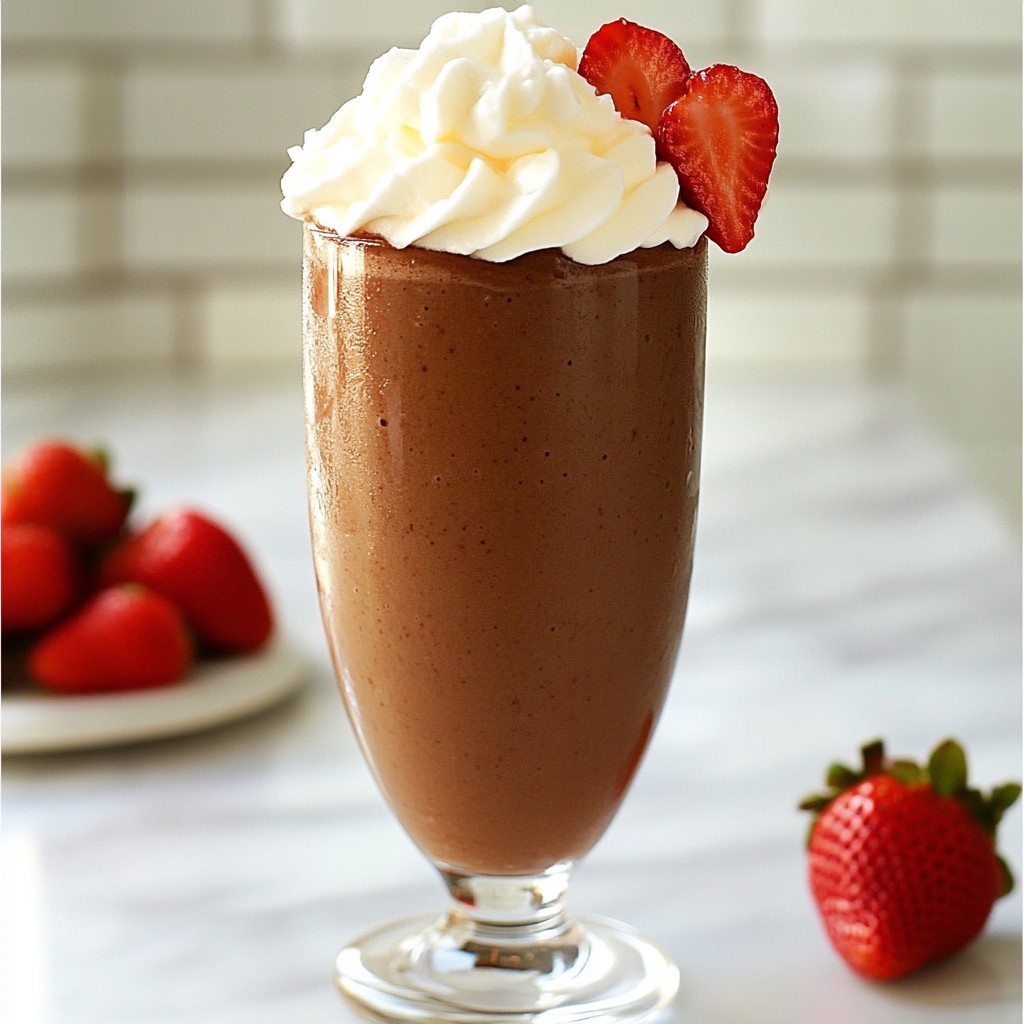 Chocolate Covered Strawberry Smoothie Creamy Delight