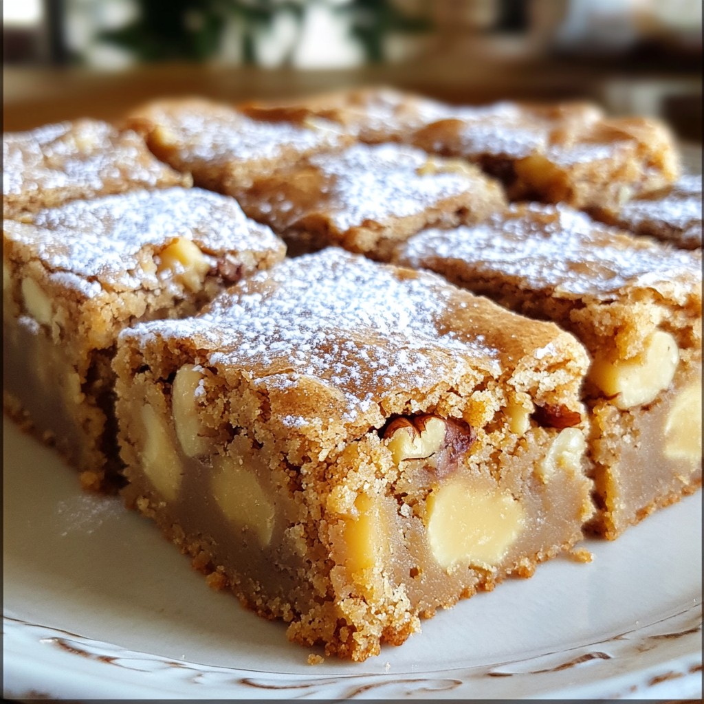 Butterscotch Pecan Blondies Simple and Delicious Treat