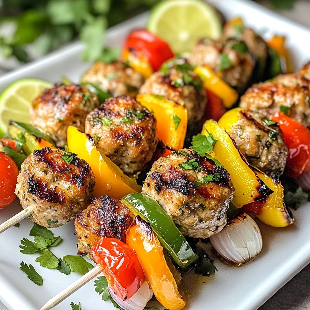 Healthy Dinners Grilled Garlic Lime Turkey Kabobs Delight