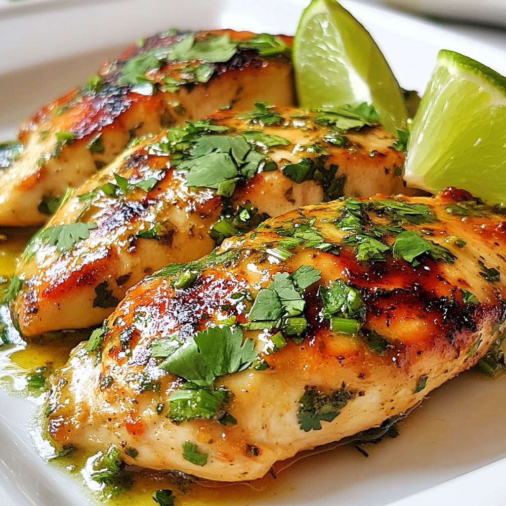 Healthy Dinners Baked Lime Cilantro Chicken Recipe