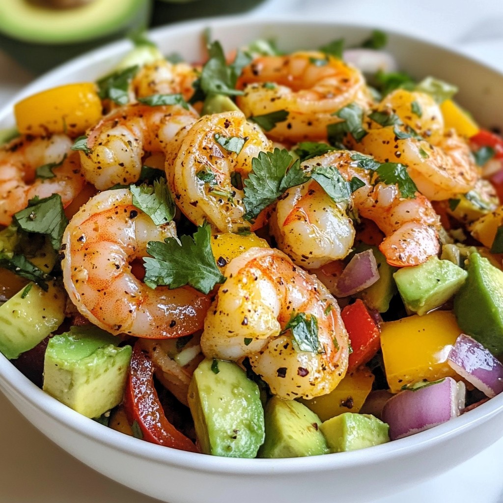 Spicy Shrimp Avocado Salad Fresh and Flavorful Meal