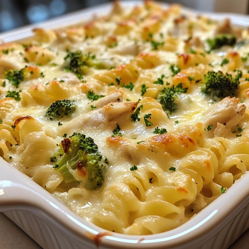 Family Dinners Savory Chicken Alfredo Bake Delight