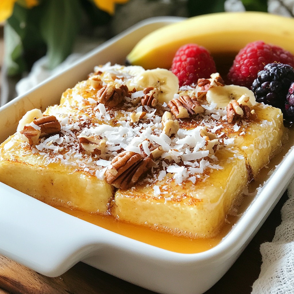 Coconut Baked French Toast Simple and Delicious Meal