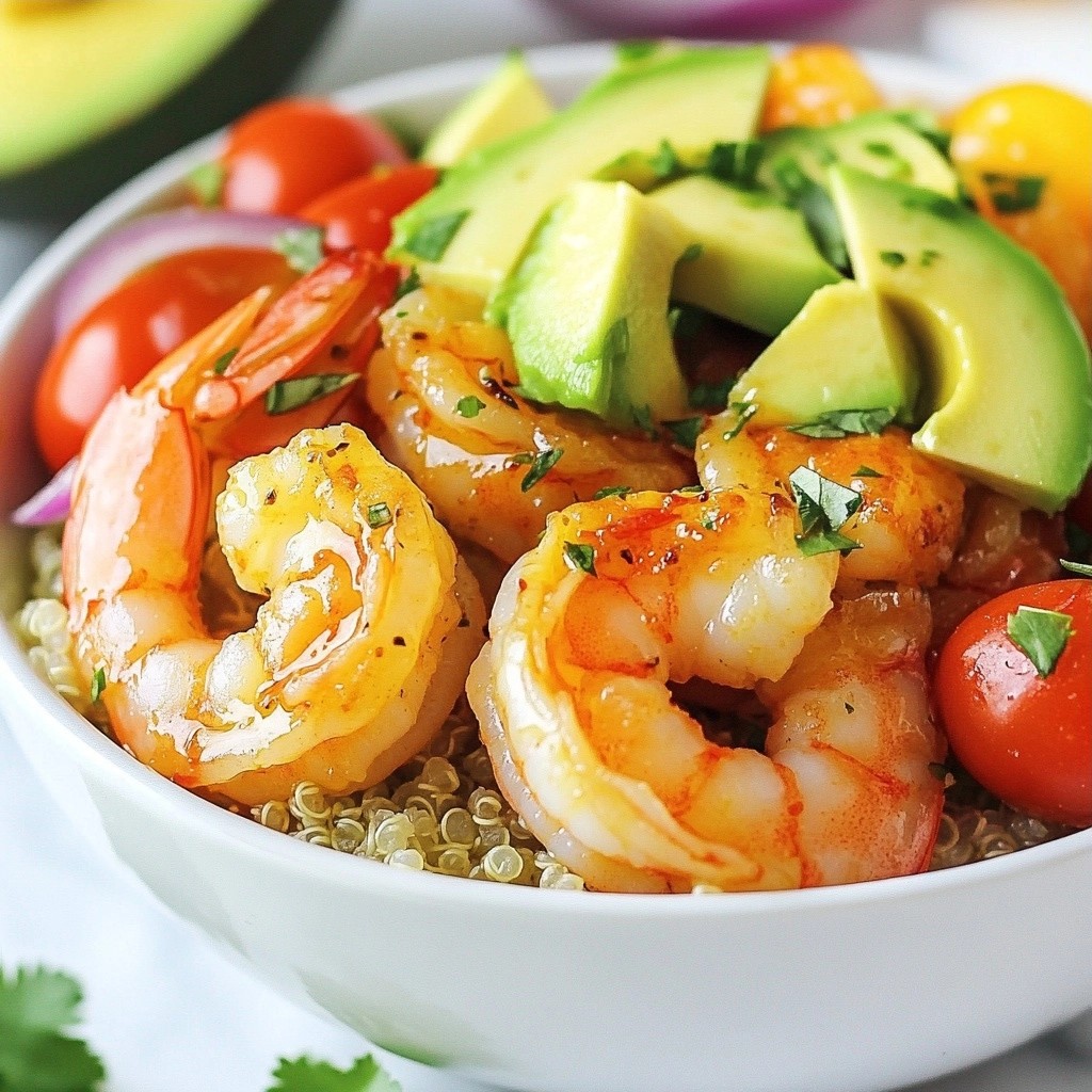 Healthy Dinners Avocado Lime Shrimp Bowl Delight