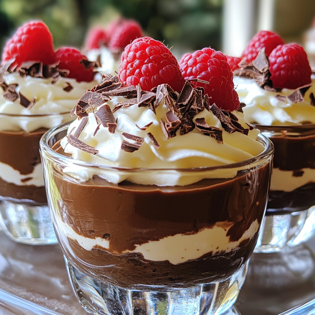 Chocolate Raspberry Mousse Cups Delightful Dessert Treat