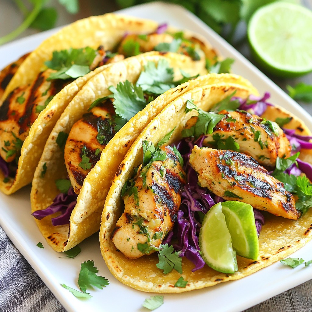 Cilantro Lime Chicken Tacos Fresh and Flavorful Dish