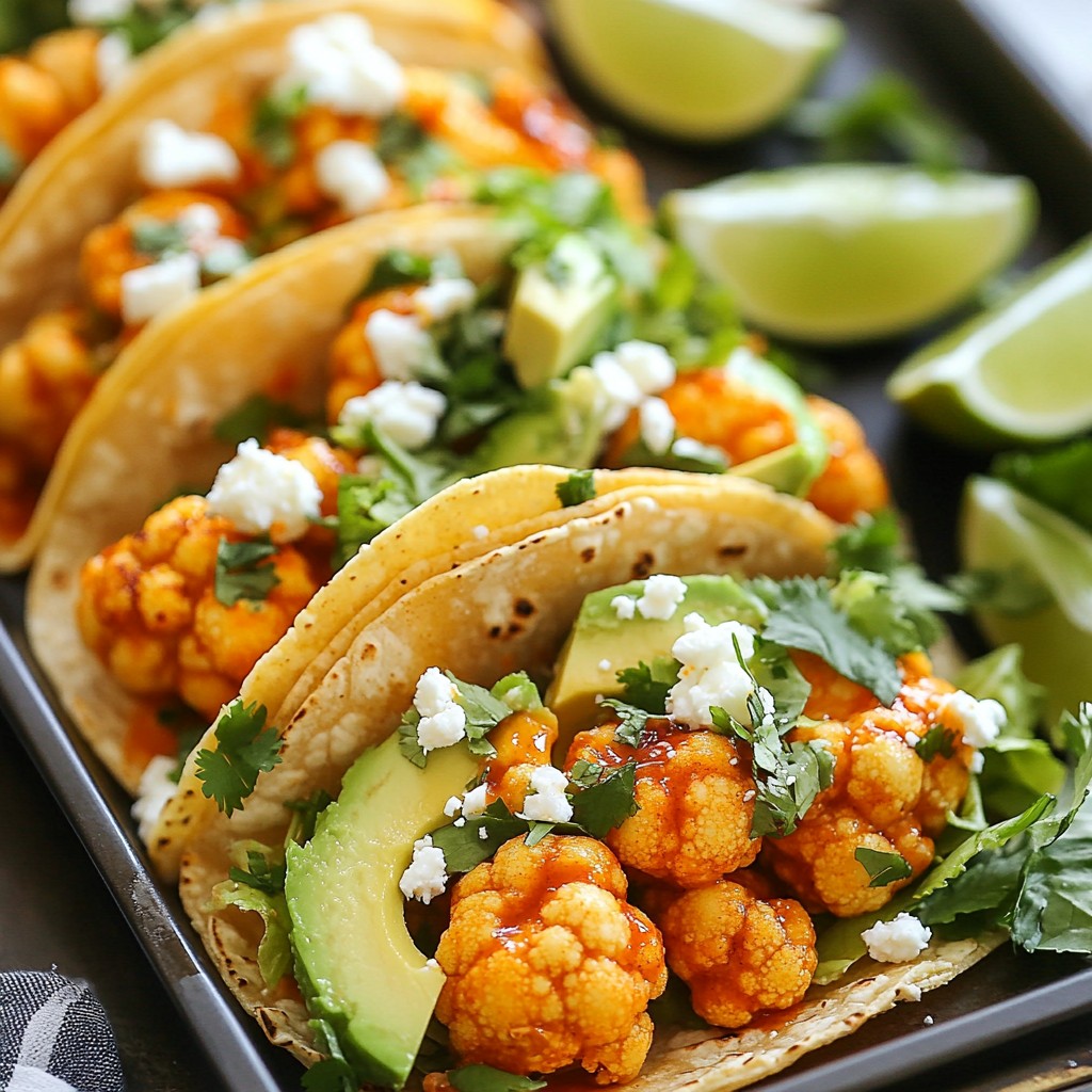Zesty Game Day Buffalo Cauliflower Tacos Delight
