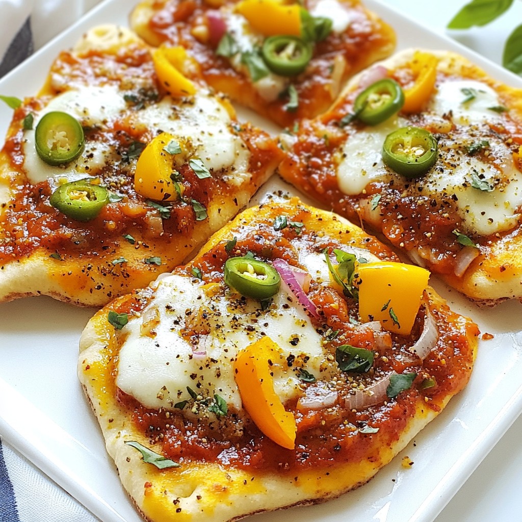 Spicy Garlic Naan Pizza Flavorful and Easy Recipe