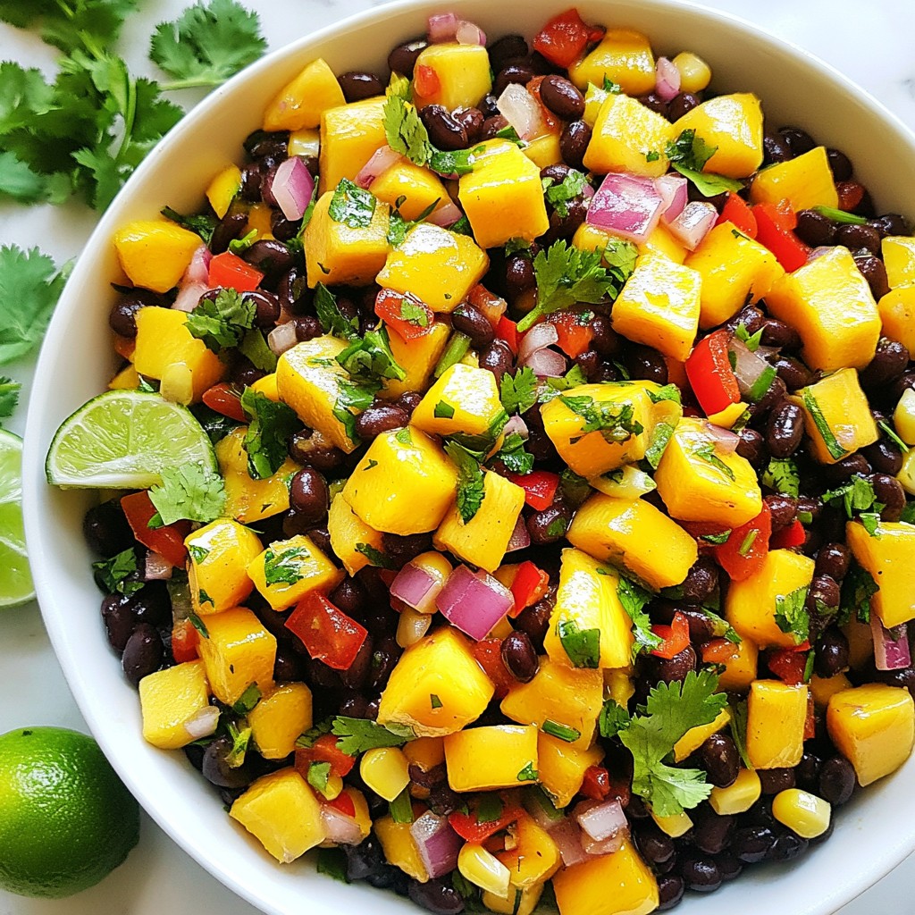 Caribbean Mango Black Bean Salad Fresh and Flavorful