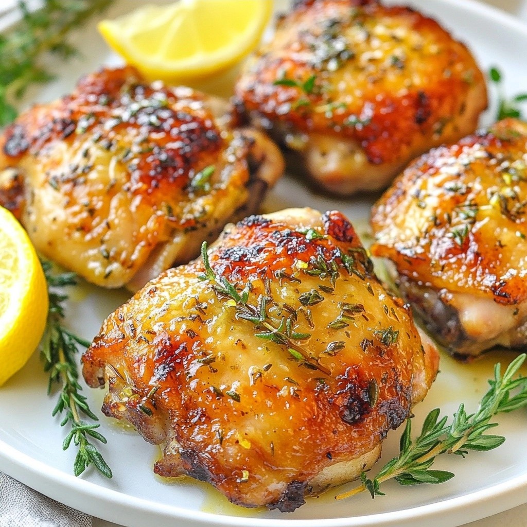 Gourmet Dinners Crispy Lemon Herb Chicken Thighs Delight
