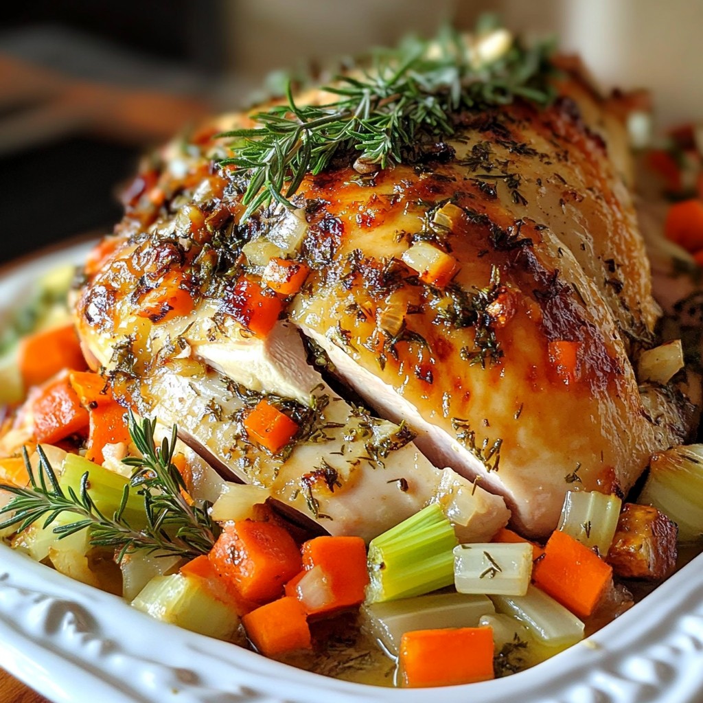 Garlic Herb Butter Roasted Turkey Flavorful Recipe