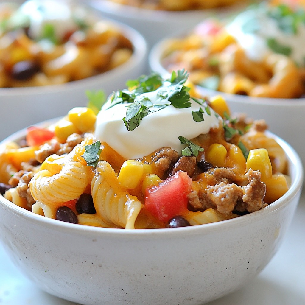 Cheesy Taco Pasta Skillet Quick and Savory Meal