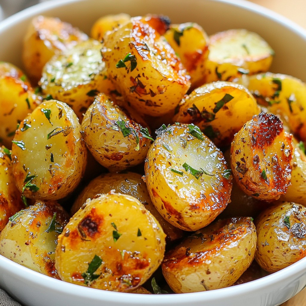 Garlic Herb Air Fryer Potatoes Crispy and Delicious