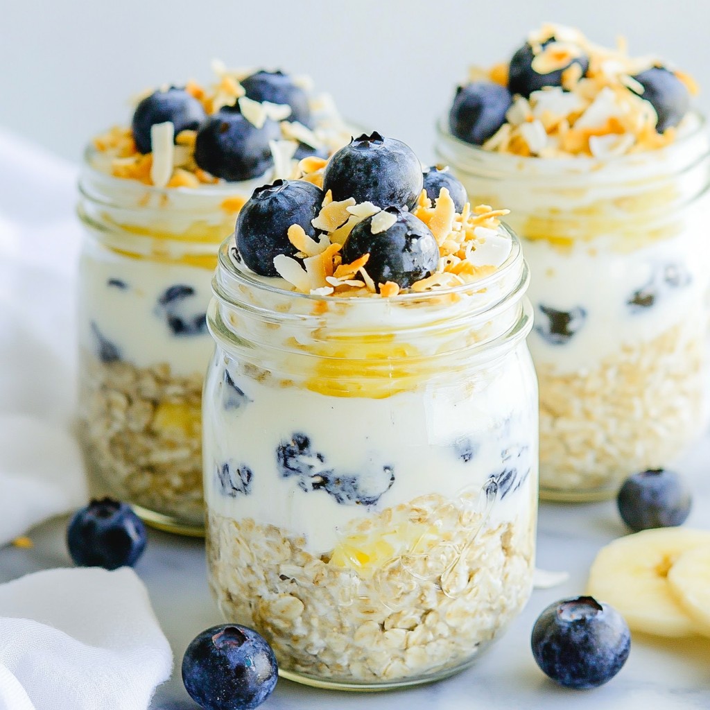 Blueberry Coconut Overnight Oats Easy and Tasty Meal