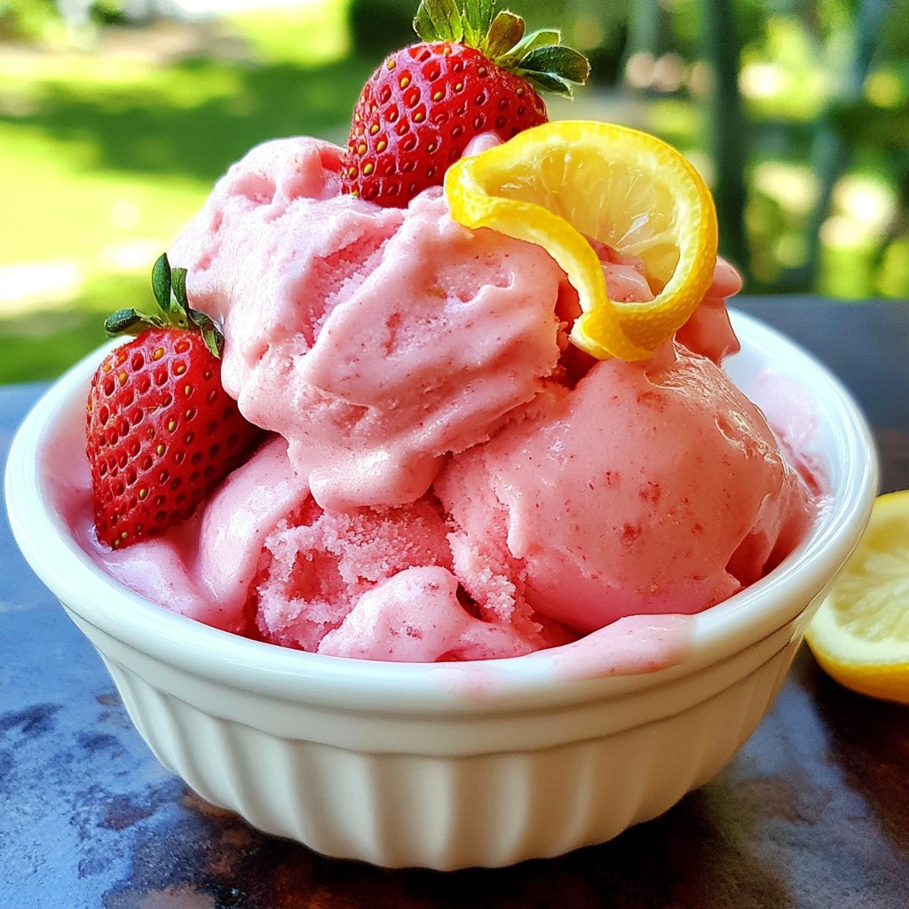Strawberry Lemonade Sorbet Refreshing and Simple Treat