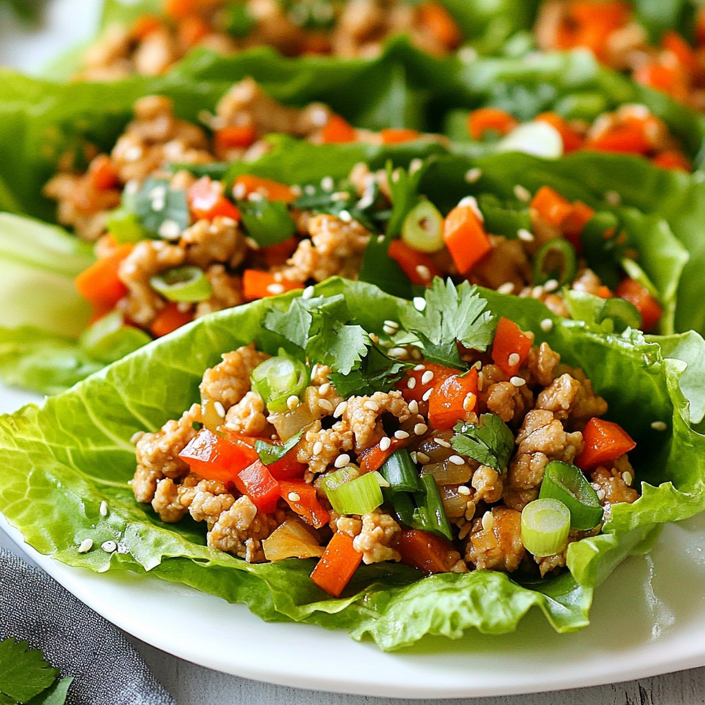 Savory Sesame Ginger Chicken Lettuce Wraps Recipe