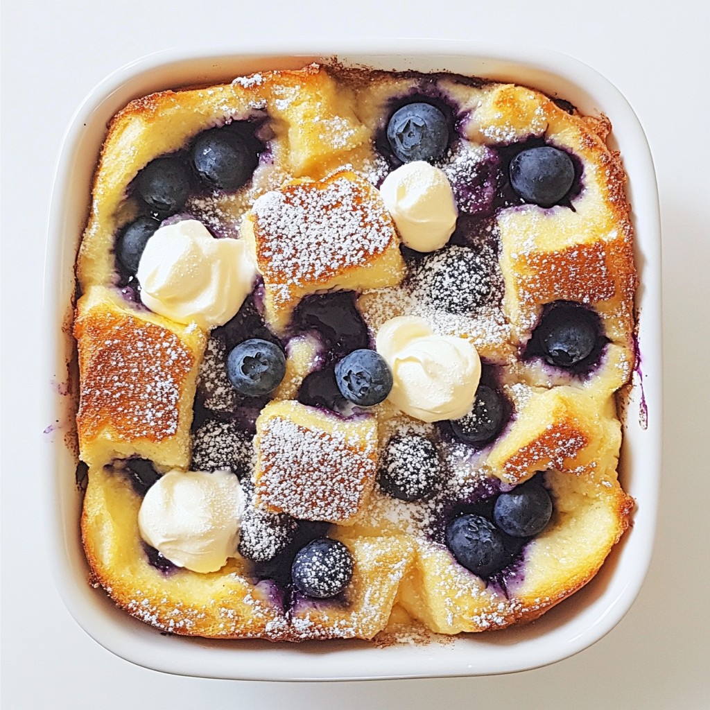 Blueberry Cheesecake French Toast Bake Delight