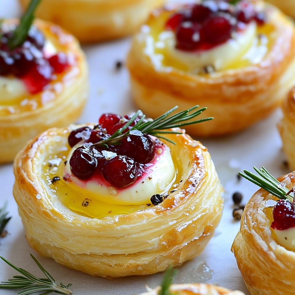 Festive Holiday Appetizer Cranberry Brie Bites Delight