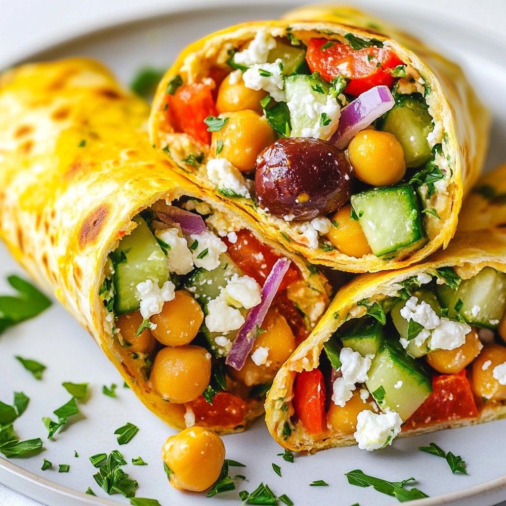 Mediterranean Chickpea Wraps Fresh and Flavorful Meal
