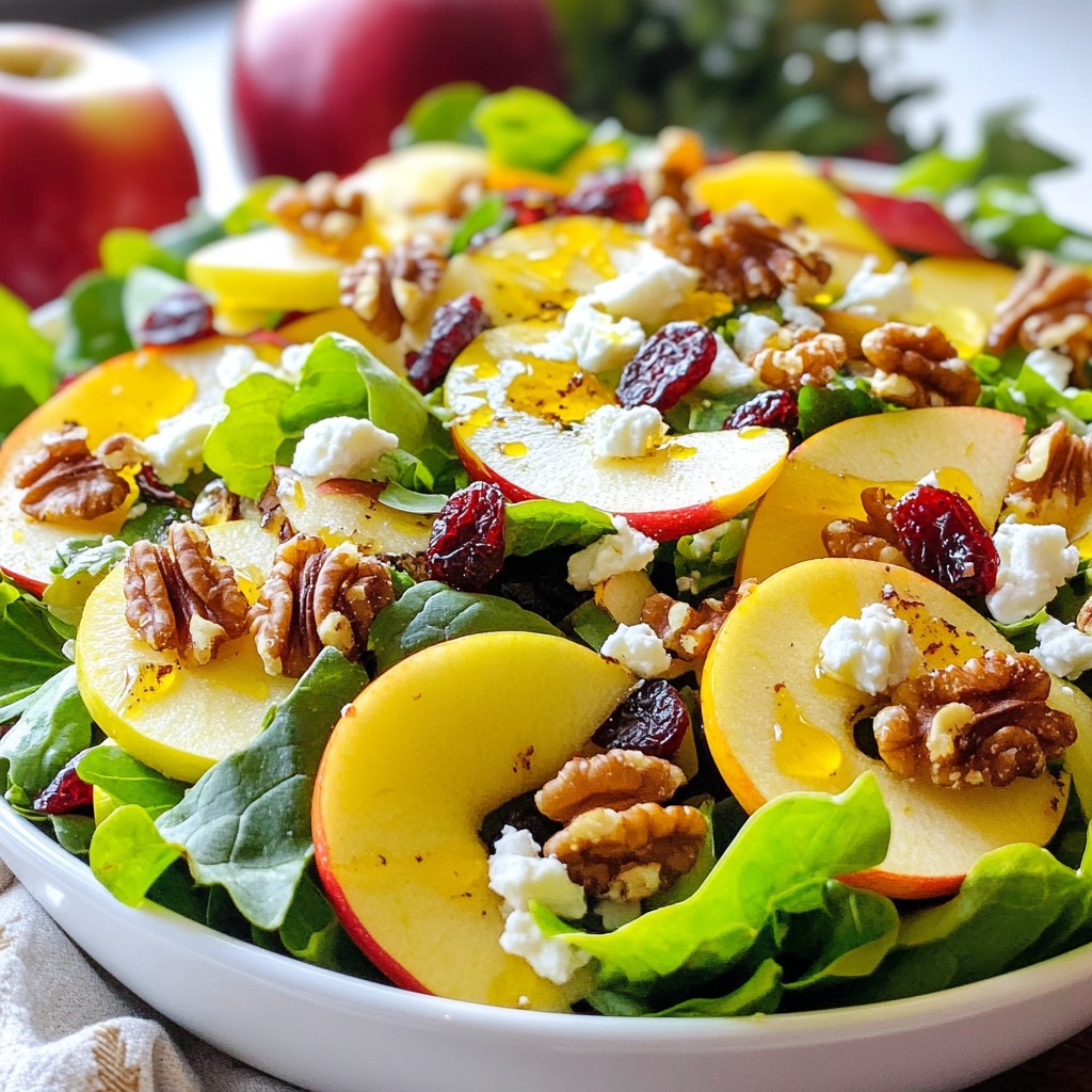 Candied Walnut Apple Salad Crunchy and Fresh Delight