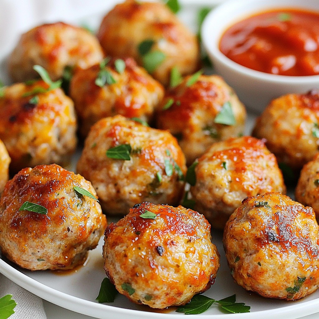 Garlic Herb Turkey Meatballs Tasty and Simple Recipe