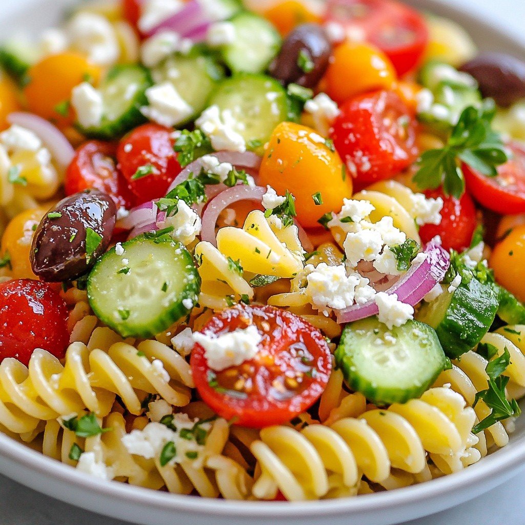 Greek Pasta Salad Flavorful and Fresh Recipe