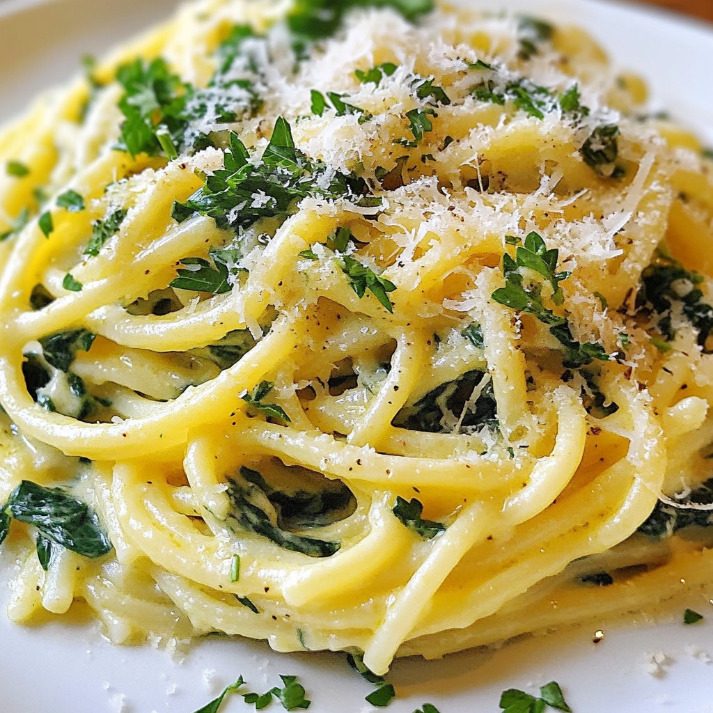 Creamy Spinach Herb Carbonara Flavorful Dinner Delight