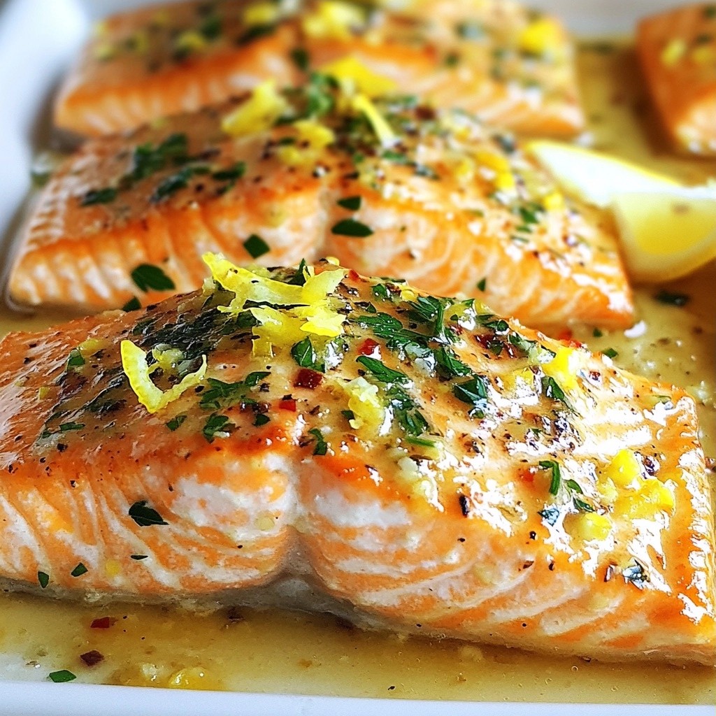 Gourmet Dinners Lemon Garlic Butter Salmon Recipe