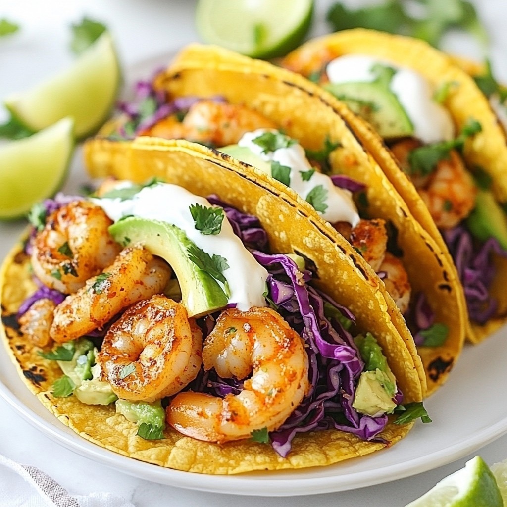 Spicy Cilantro Lime Shrimp Tacos Fresh and Simple Meal