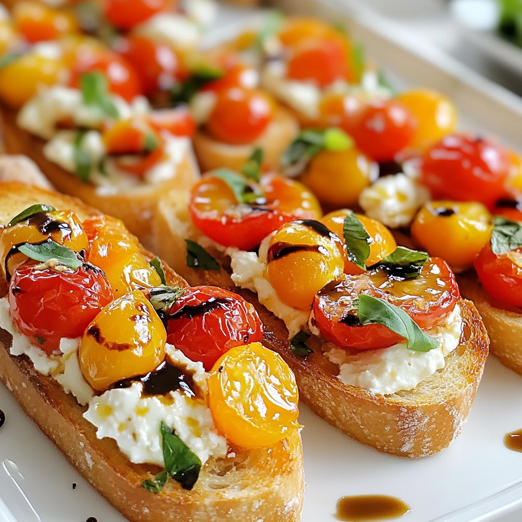 Roasted Tomato Basil Bruschetta Fresh and Flavorful Snack
