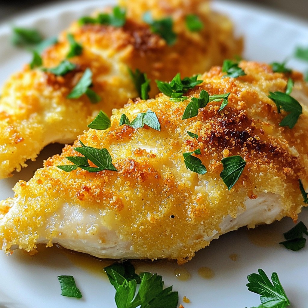 Oven-Baked Parmesan Crusted Chicken Perfectly Crispy
