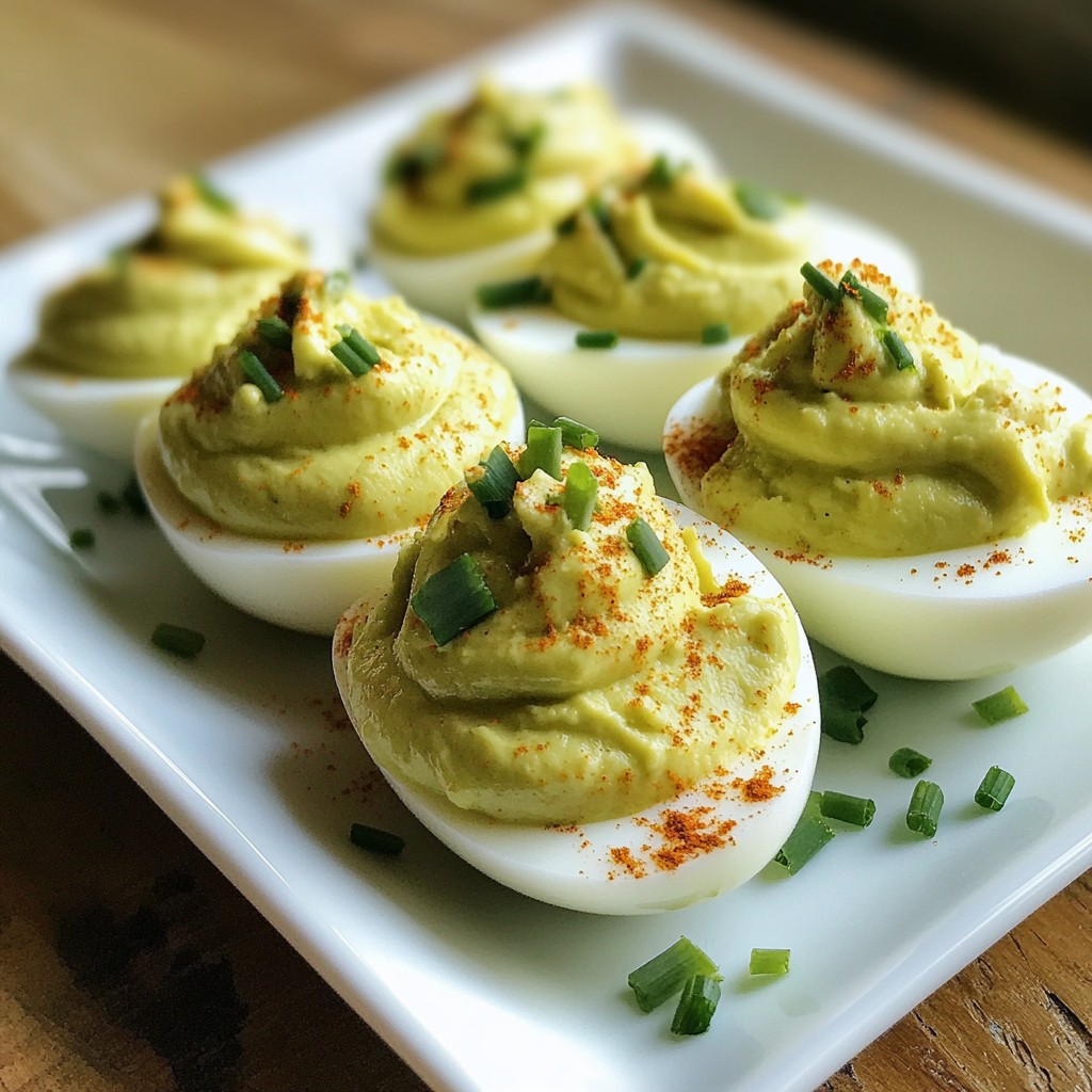 Avocado Deviled Eggs Delightful Low-Cal Snack Idea