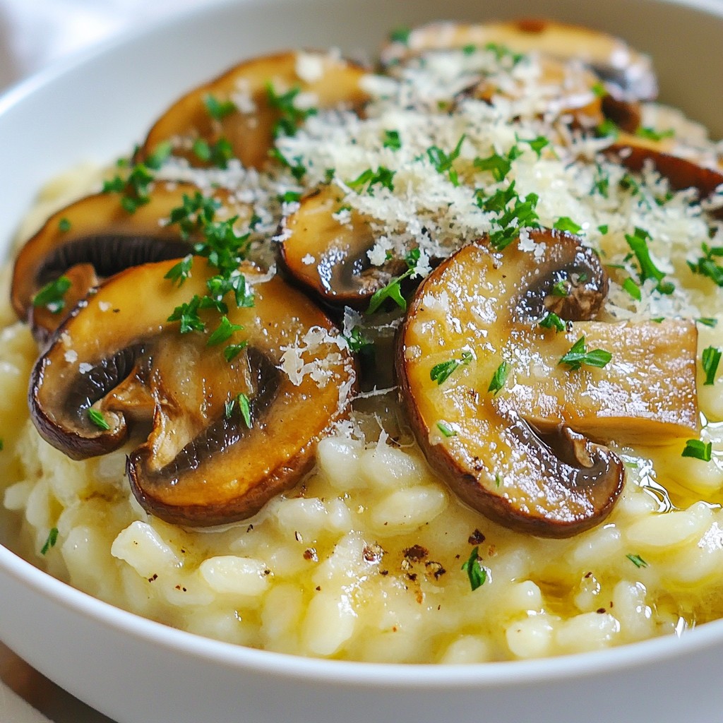 Creamy Garlic Mushroom Risotto Simple and Flavorful Dish