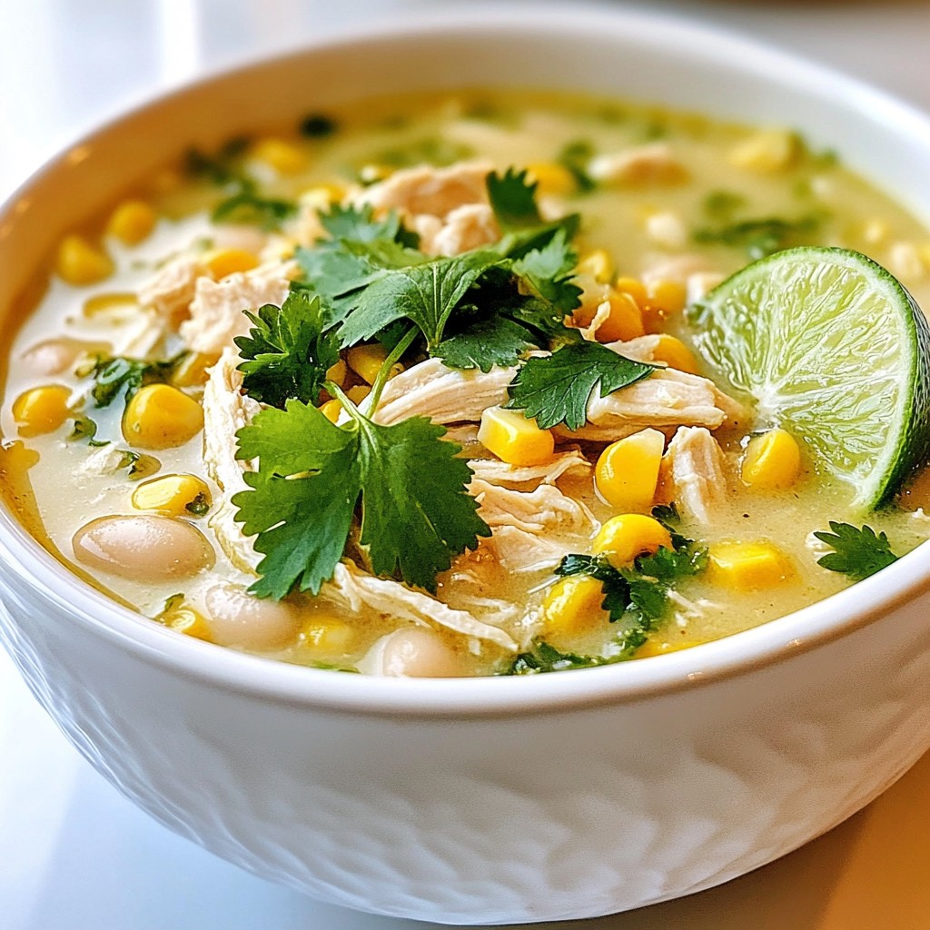 Creamy White Chicken Chili Savory Comfort Food Recipe