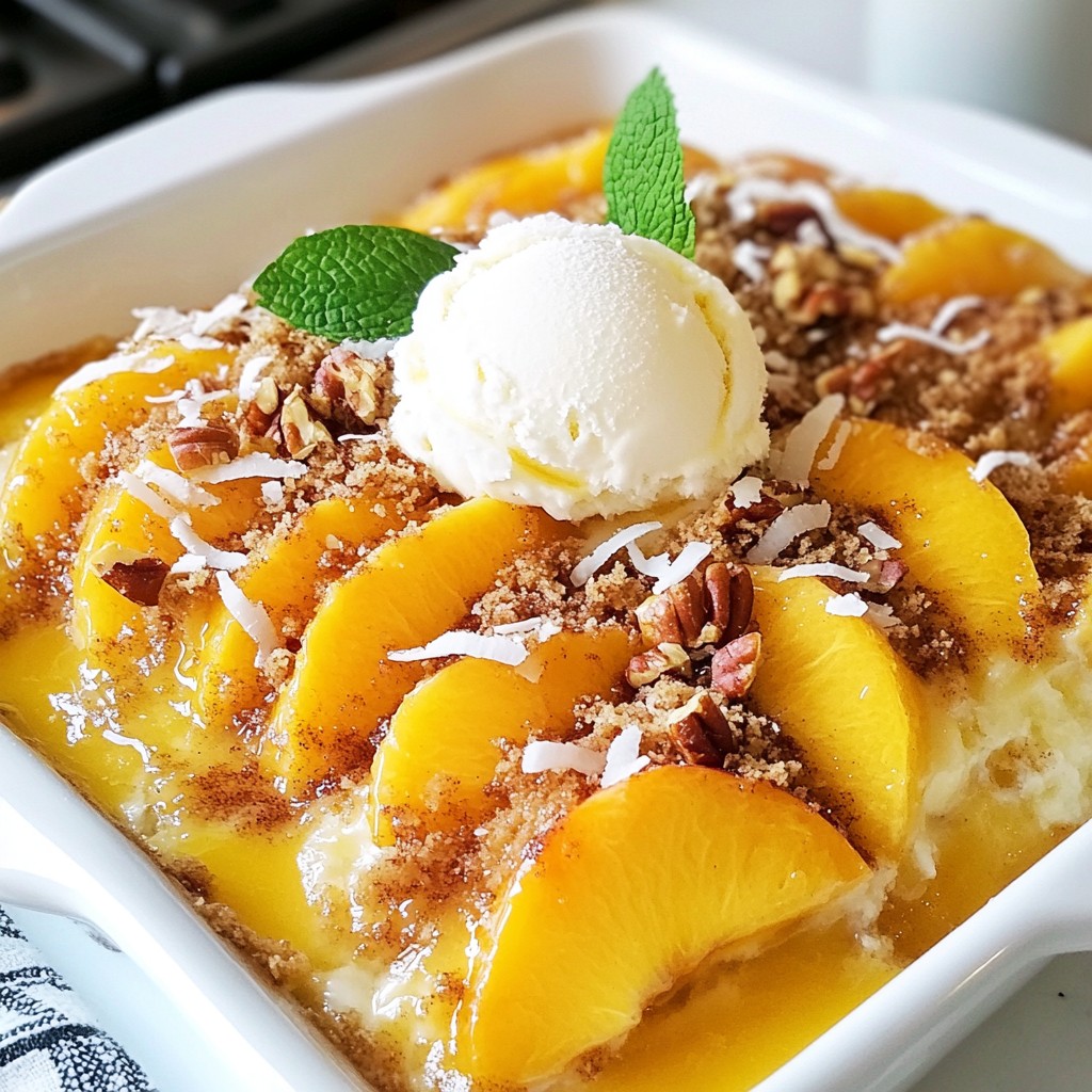 Peach Cobbler Dump Cake Simple and Delicious Dessert