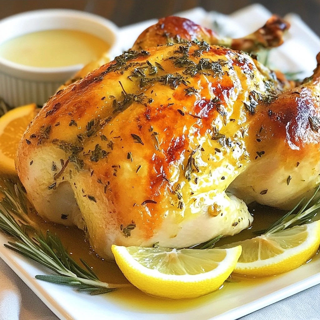 Gourmet Dinners Herb Roasted Chicken with Garlic Sauce