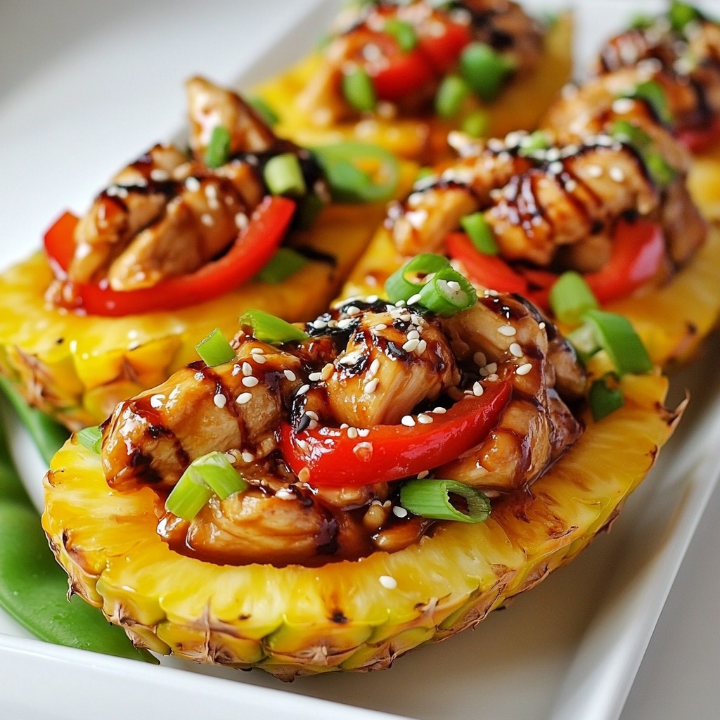 Teriyaki Chicken Pineapple Boats Flavorful Summer Dish