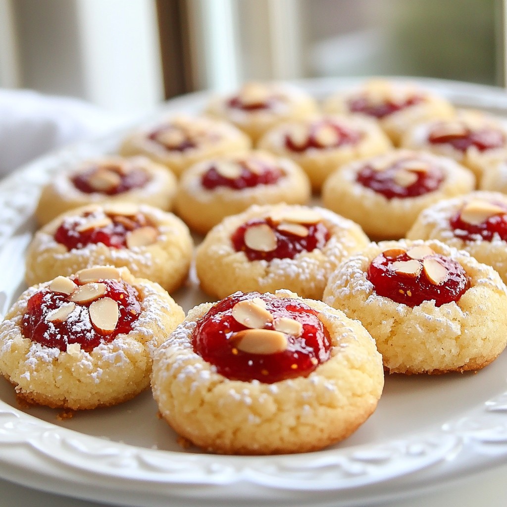 Raspberry Almond Thumbprint Cookies Delightful Treat