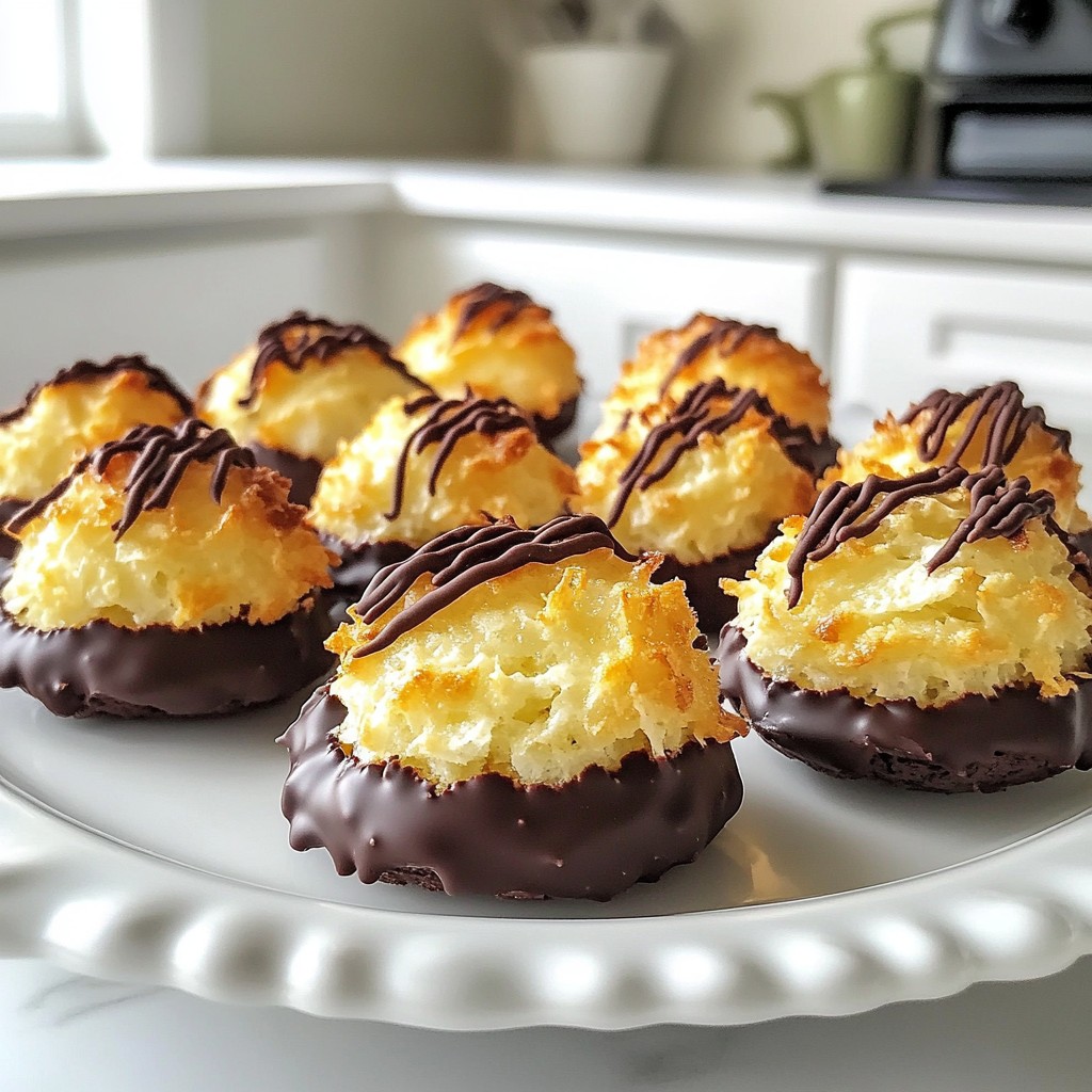 Chocolate Dipped Macaroons Simple and Tasty Treat