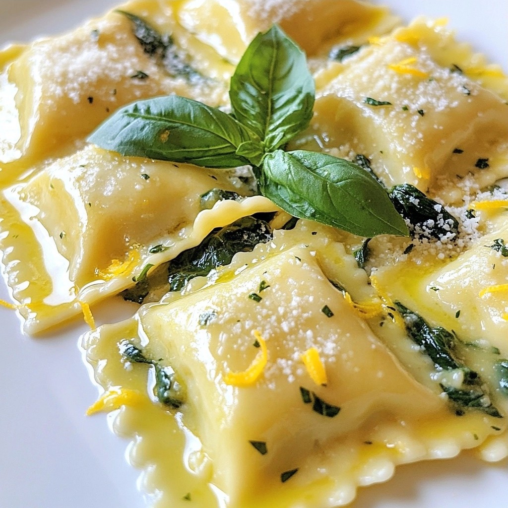 Family Dinners Creamy Lemon Spinach Ravioli Delight