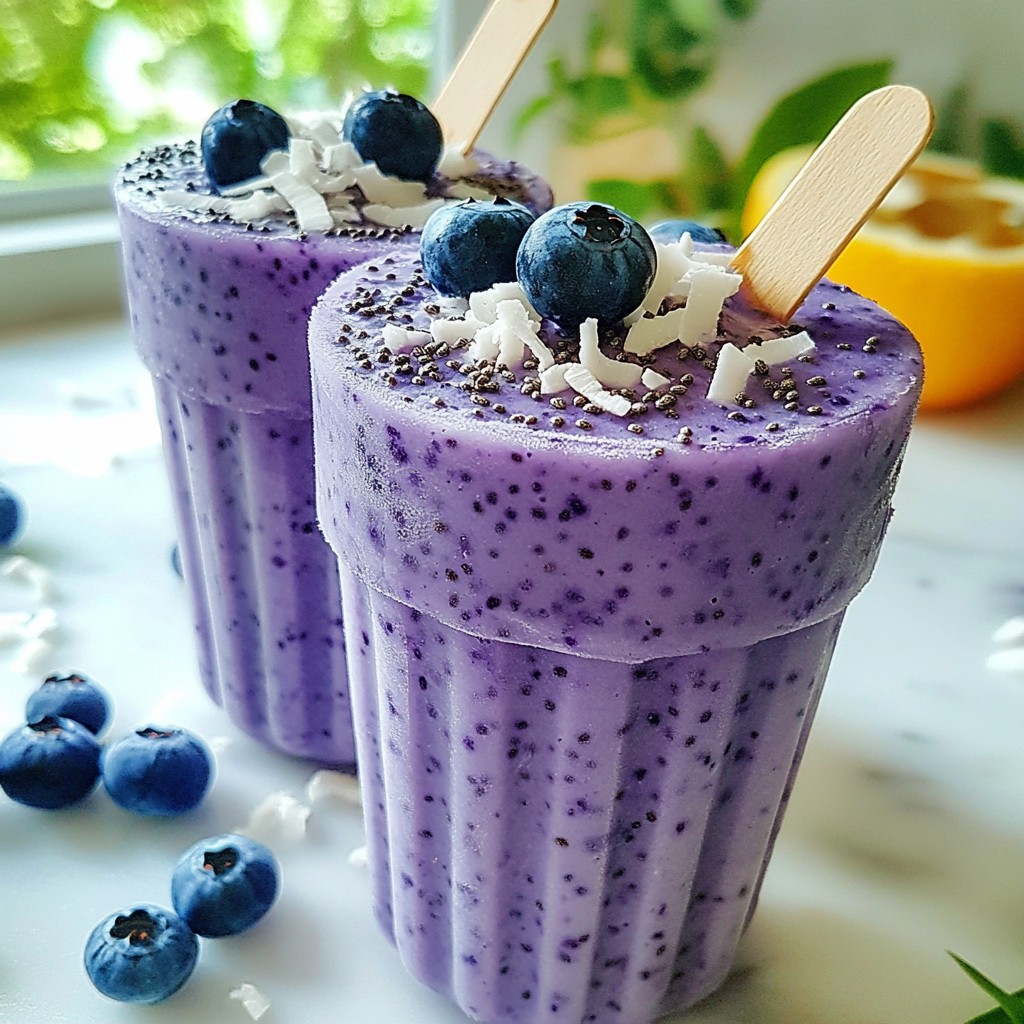 Blueberry Coconut Chia Popsicles Refreshing Summer Treat