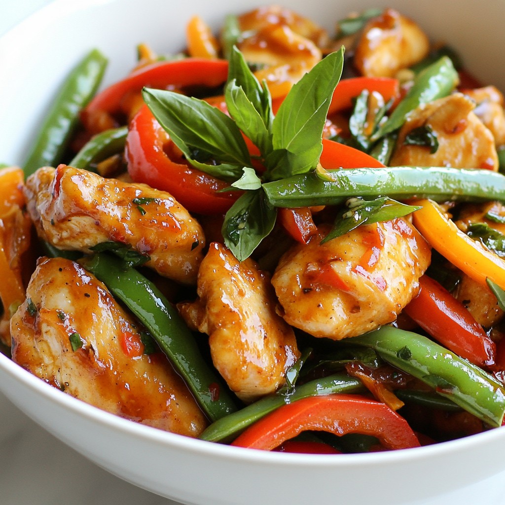 Thai Basil Chicken Stir Fry Flavorful Dinner Delight
